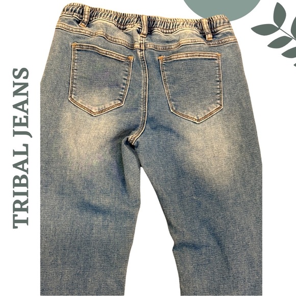 🛍️3/$40 Tribal Jeans Mid Rise Straight Fit |Mid-Wash Denim | Ankle Length Size 6 - Picture 4 of 6